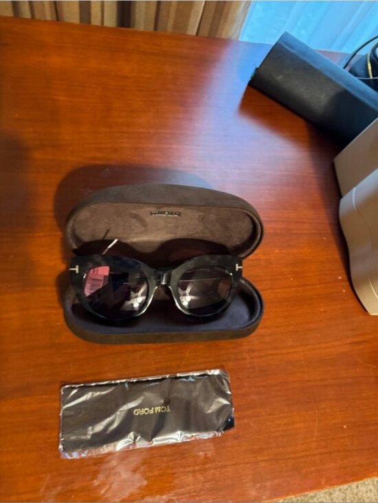 Tom Ford Marbled Gray Cat-Eye Sunglasses with Pink Gradient Lenses main image 6